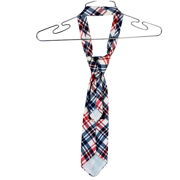 Vintage Neck Tie 60s Plaid - Picture 3 of 4